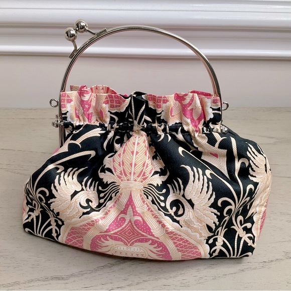 Fornash Pretty In Pink Printed Paisley Purse Handbag Womens Balletcore Coquette - Picture 3 of 4